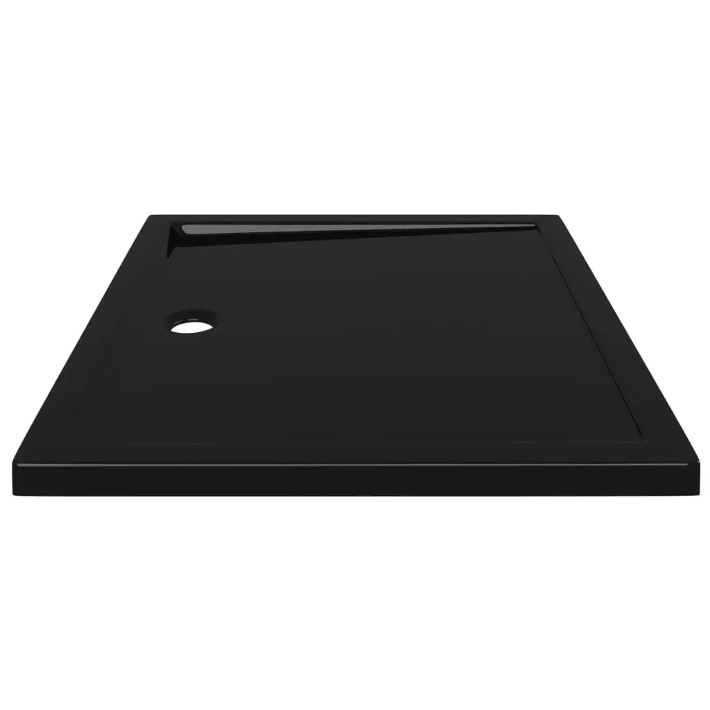 Rectangular ABS Shower Base Tray Black 80x90 cm 148917