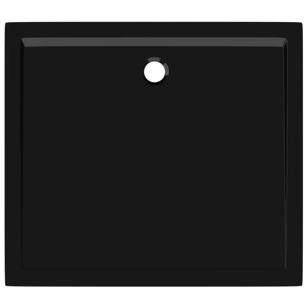 Rectangular ABS Shower Base Tray Black 80x90 cm 148917