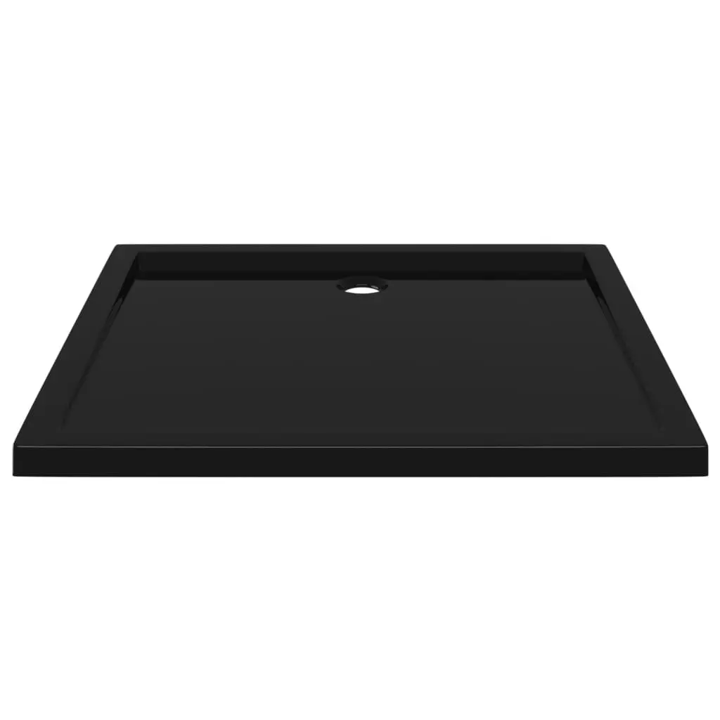 Rectangular ABS Shower Base Tray Black 80x90 cm 148917