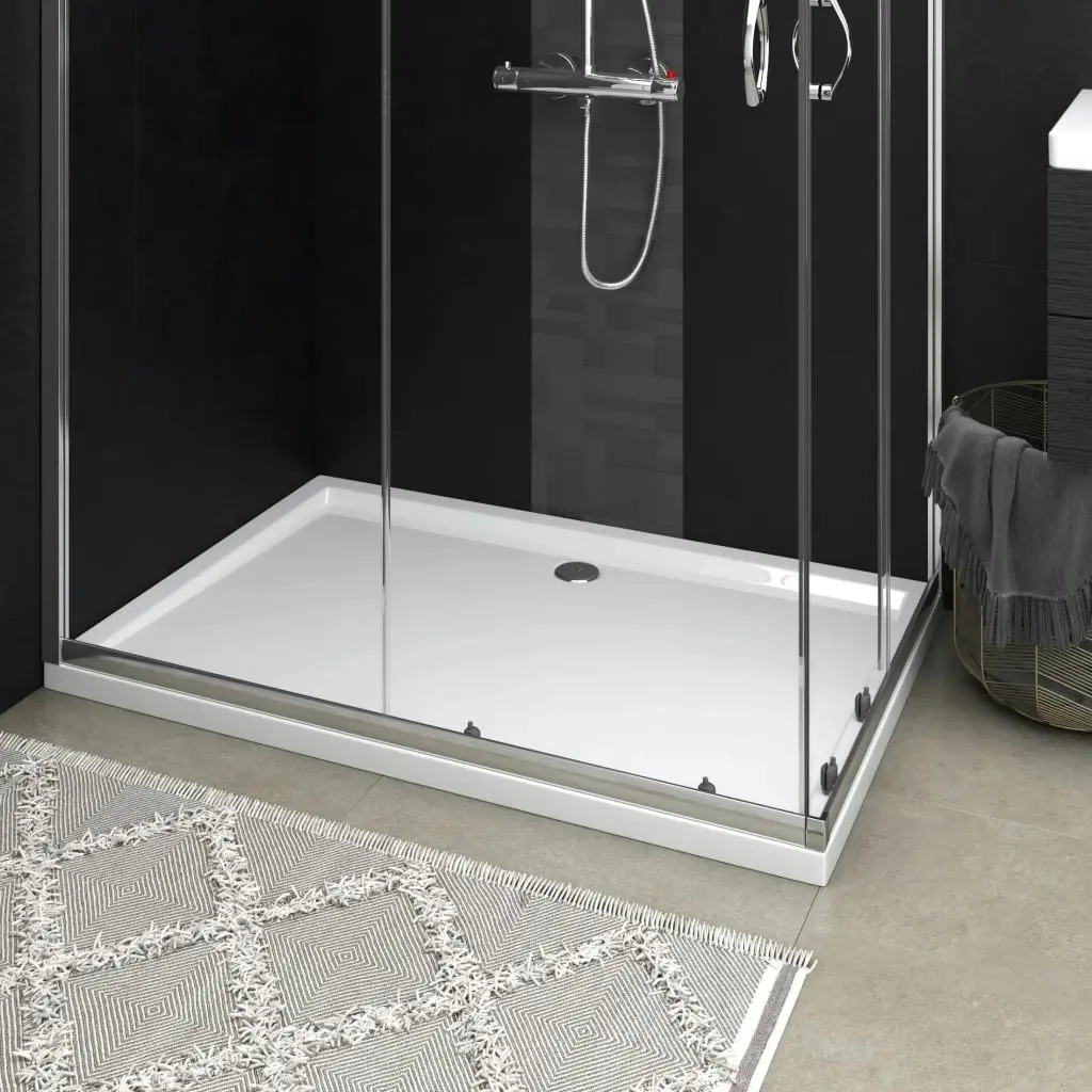 Rectangular ABS Shower Base Tray White 80x120 cm 148910