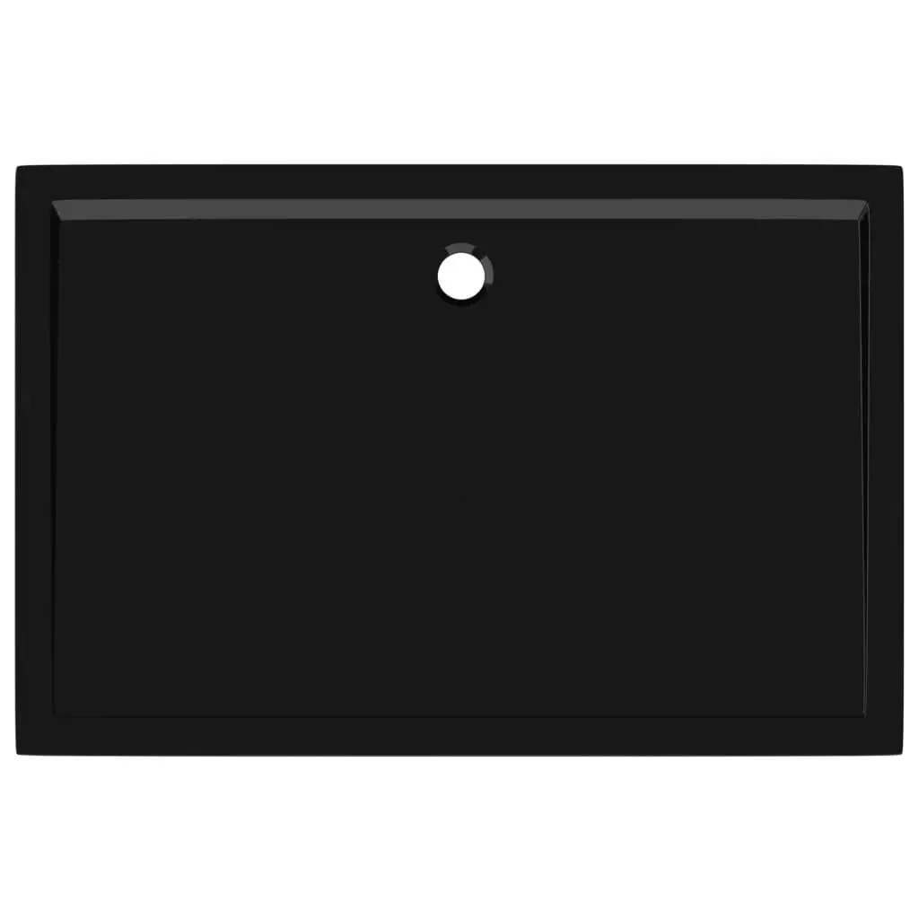 Rectangular ABS Shower Base Tray Black 80x120 cm 148919