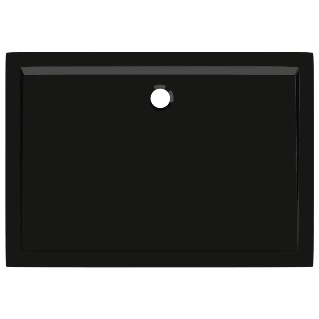 Rectangular ABS Shower Base Tray Black 70x100 cm 148915