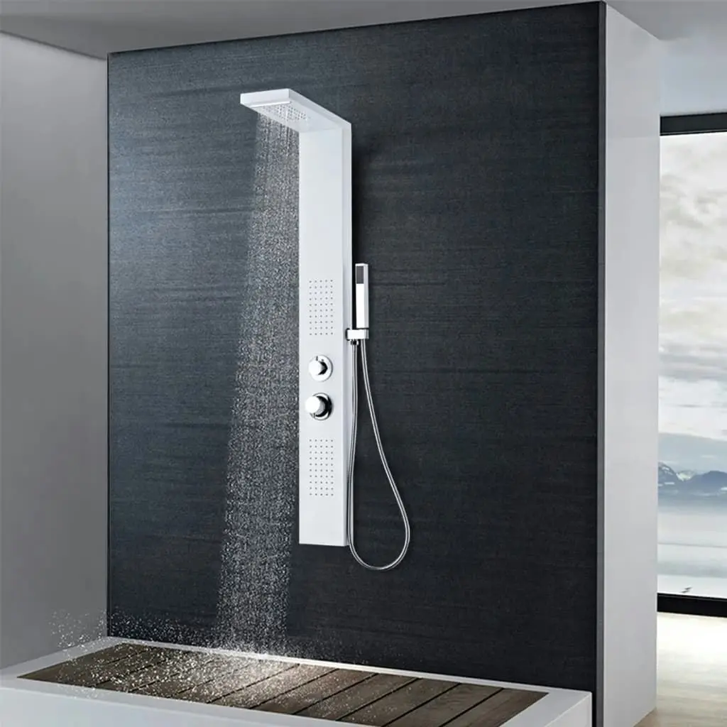 Shower Panel System Aluminium Matte White 142372