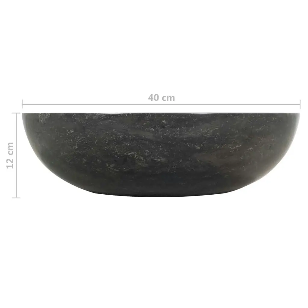 Sink 40x12 cm Marble Black 142774