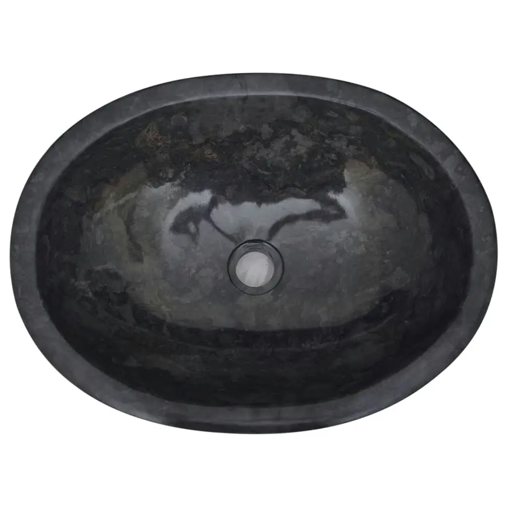 Sink Black 53x40x15 cm Marble 149172