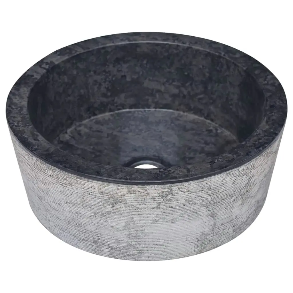 Sink Black Ã˜40x15 cm Marble 149178