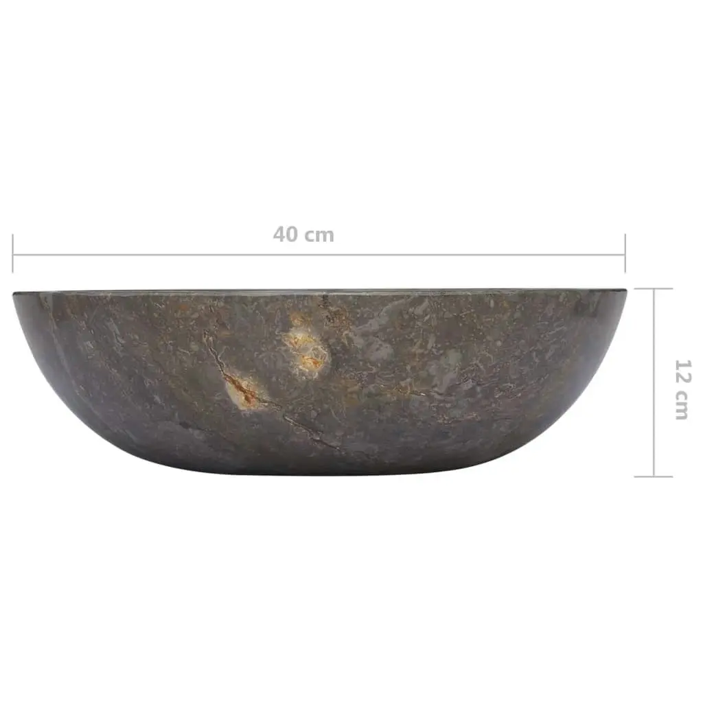 Sink Grey Ã˜40x12 cm Marble 149157