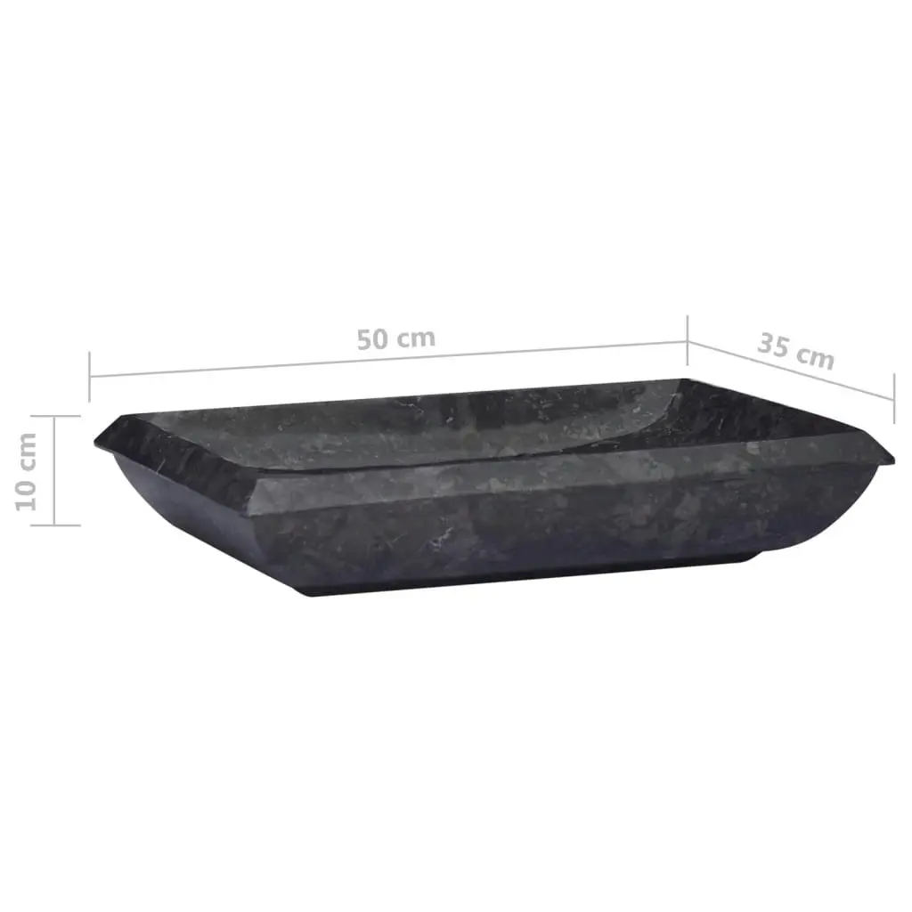 Sink Black 50x35x10 cm Marble 149163