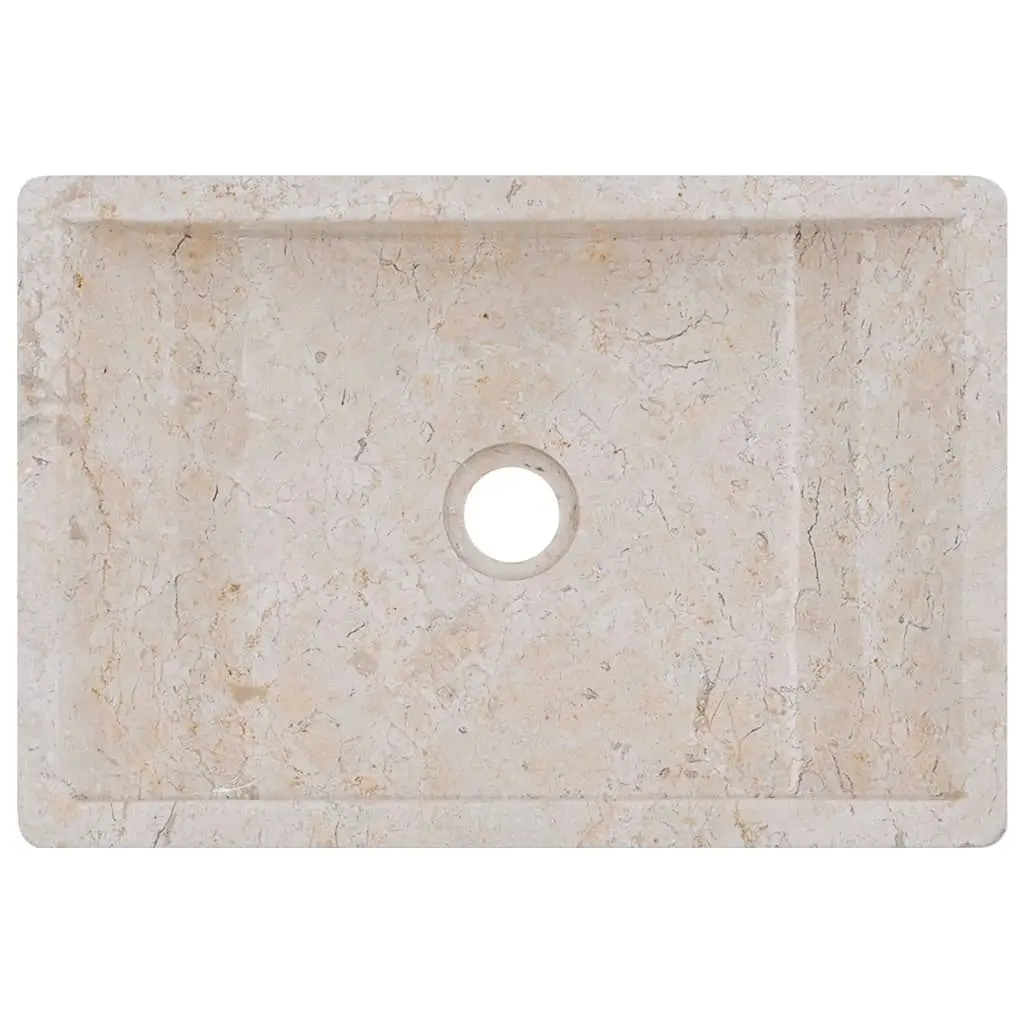 Sink 45x30x12 cm Marble High Gloss Cream 142773