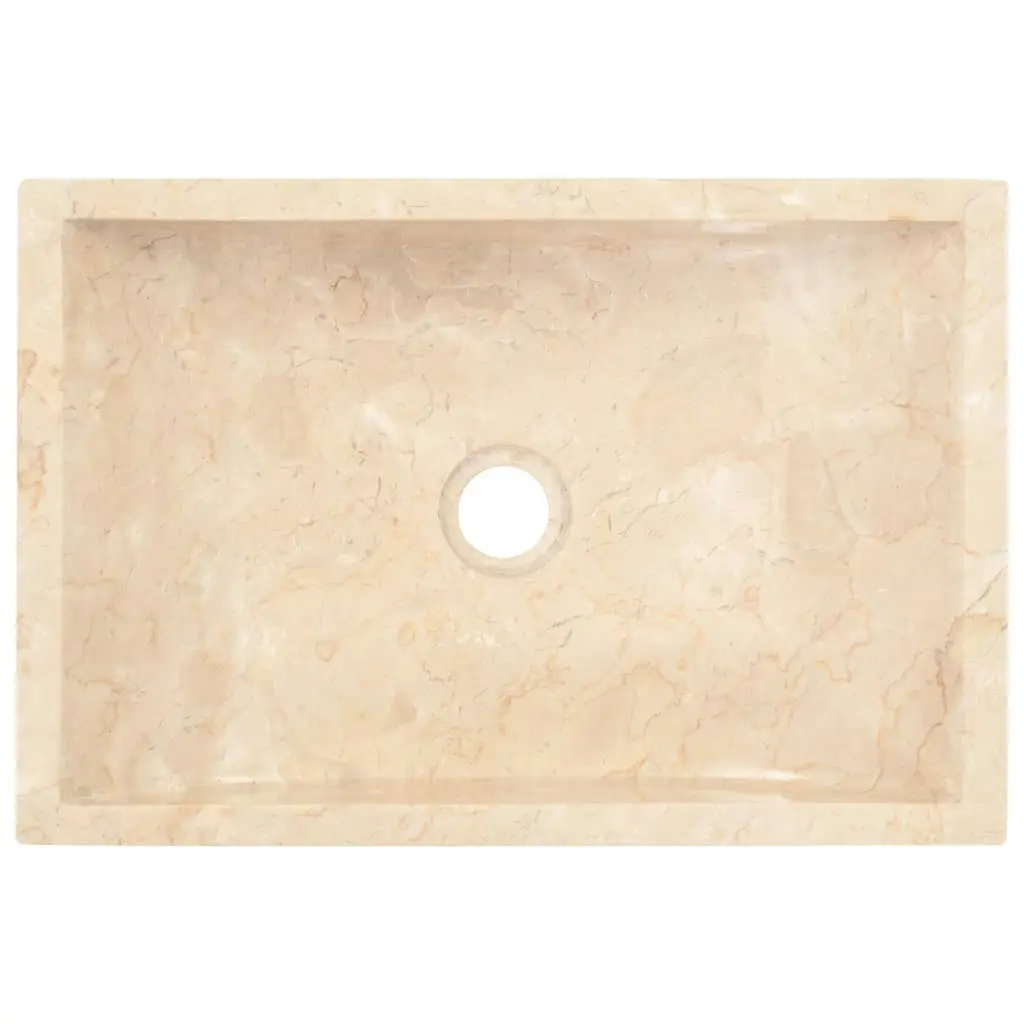 Sink 45x30x12 cm Marble High Gloss Cream 142773