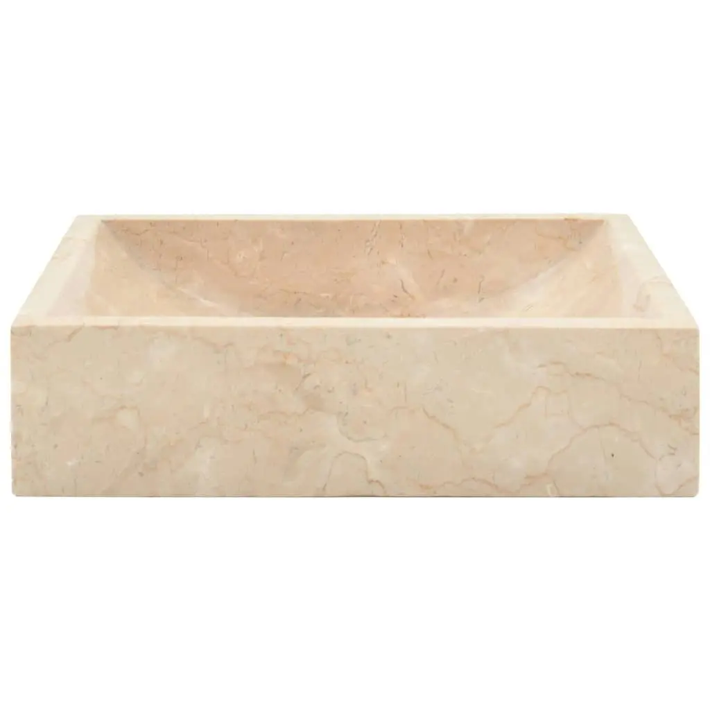 Sink 45x30x12 cm Marble High Gloss Cream 142773