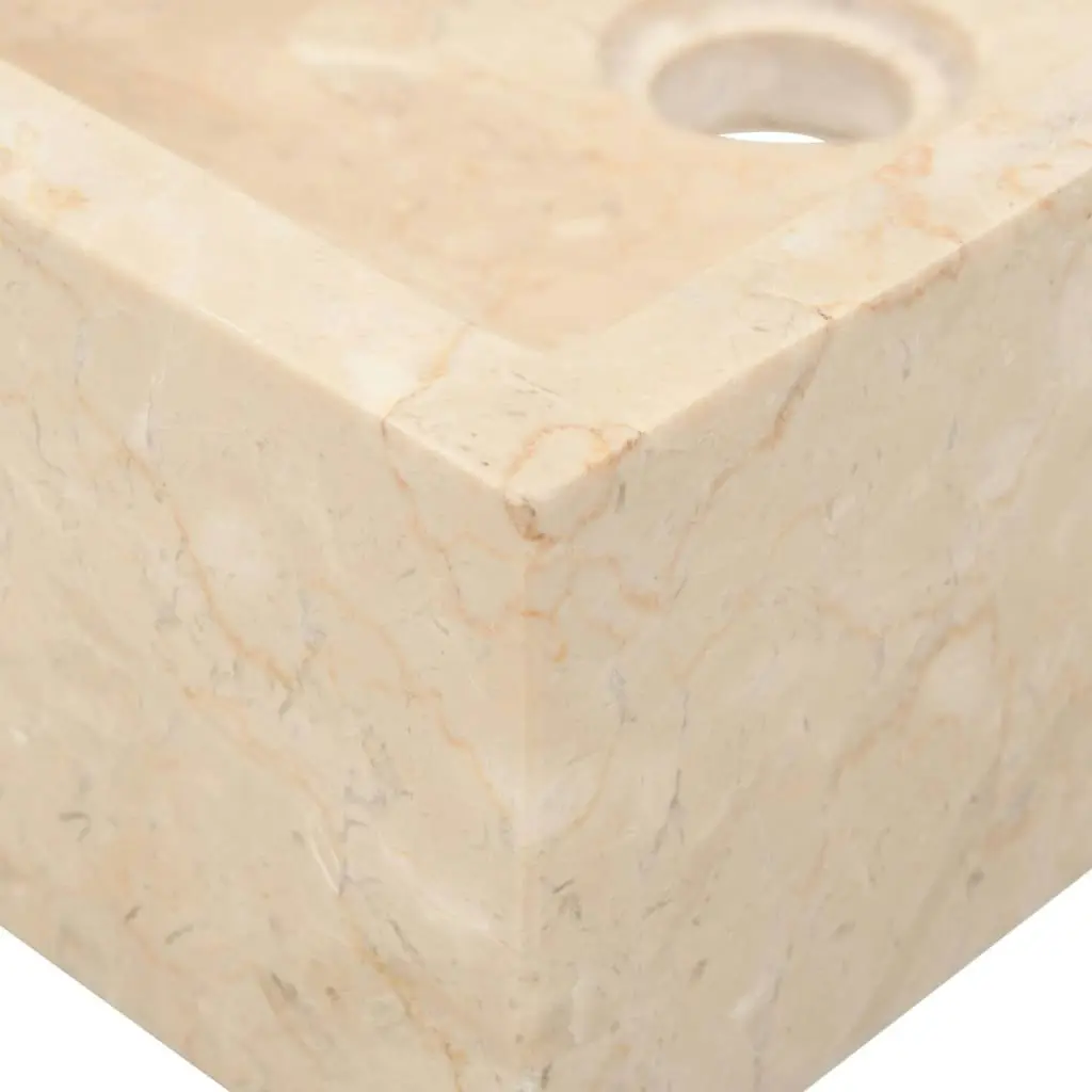 Sink 45x30x12 cm Marble High Gloss Cream 142773