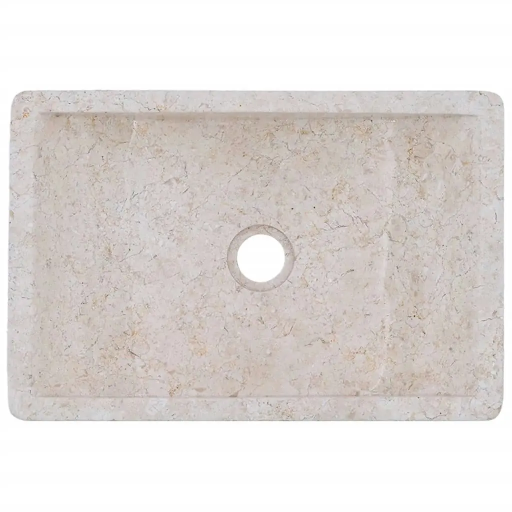 Sink 45x30x12 cm Marble High Gloss Cream 142773