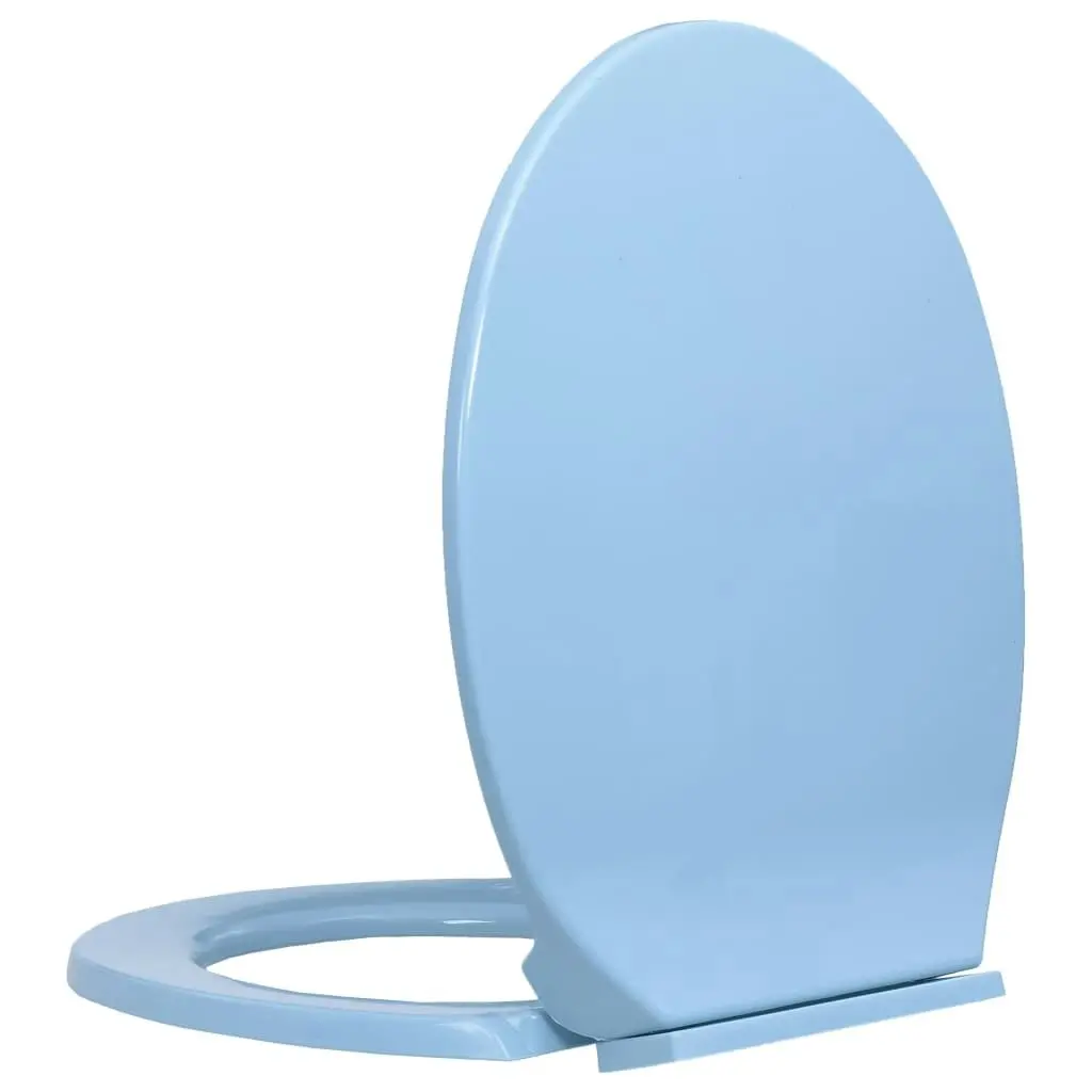 Soft-Close Toilet Seat Blue Oval 145822