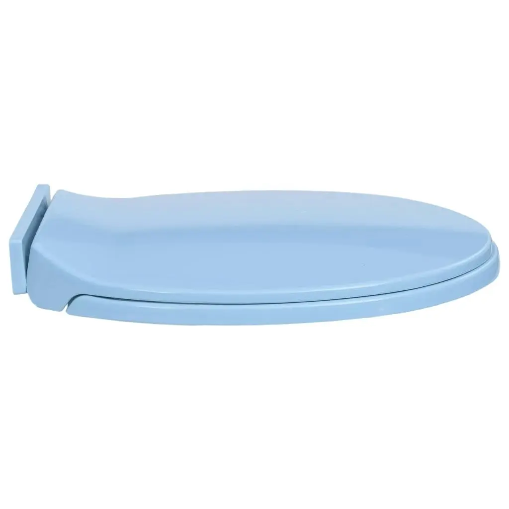 Soft-Close Toilet Seat Blue Oval 145822