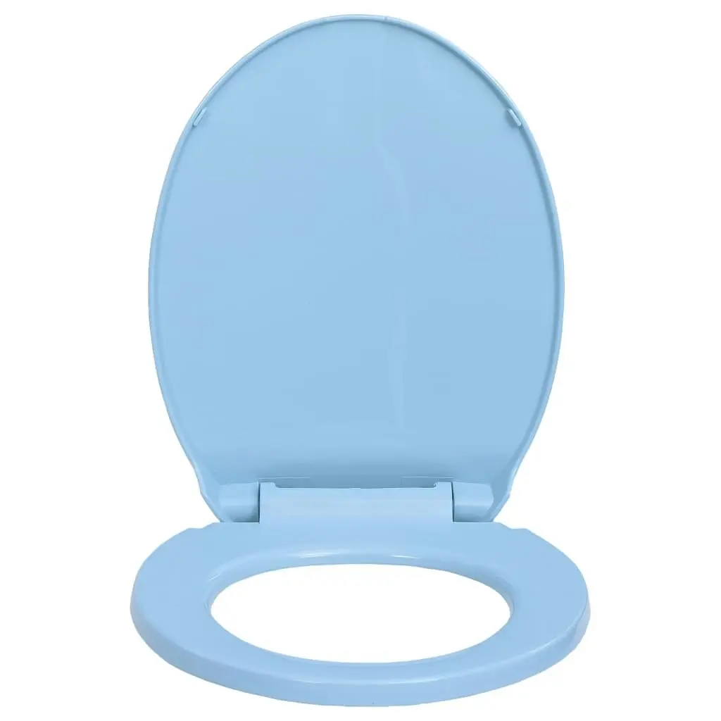 Soft-Close Toilet Seat Blue Oval 145822