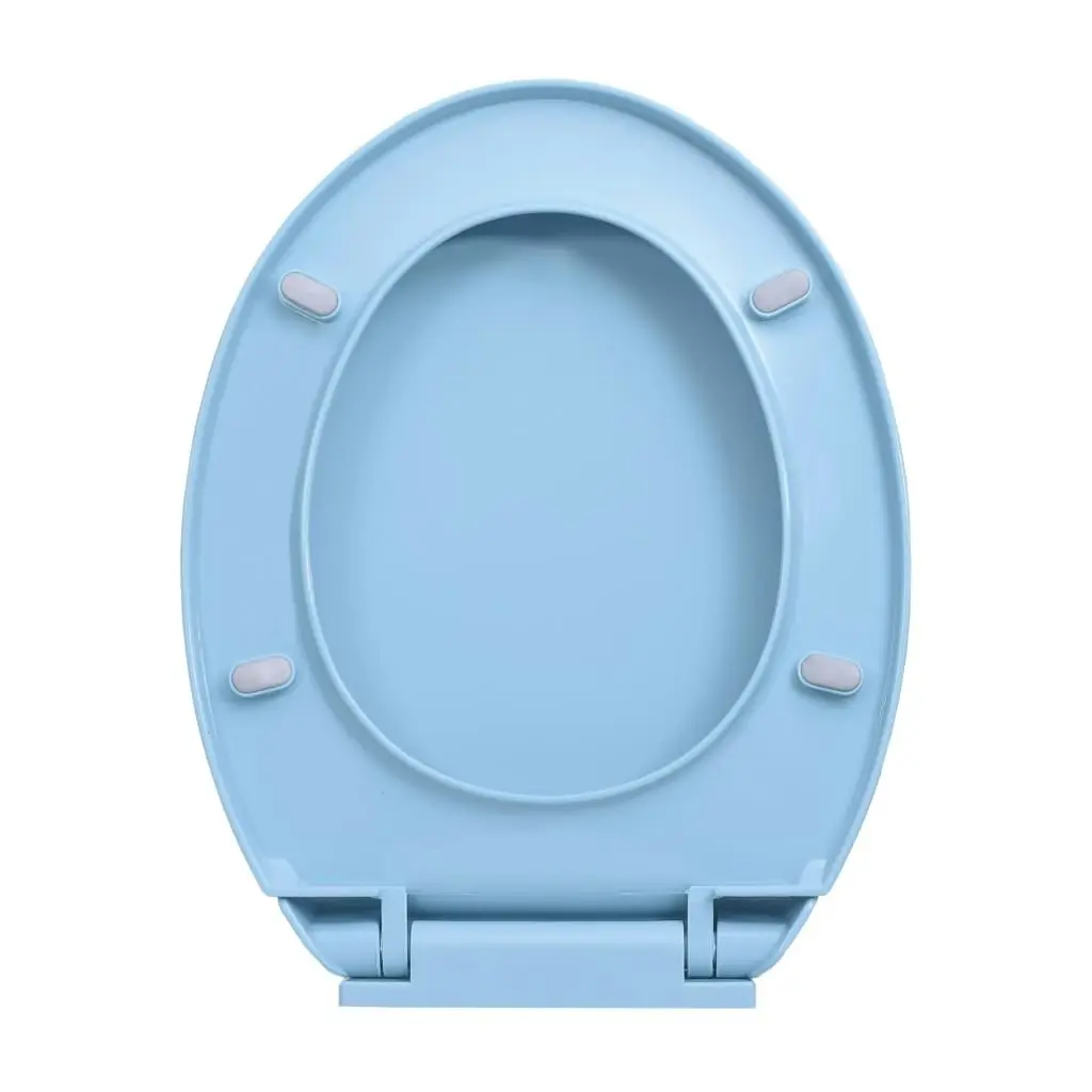 Soft-Close Toilet Seat Blue Oval 145822