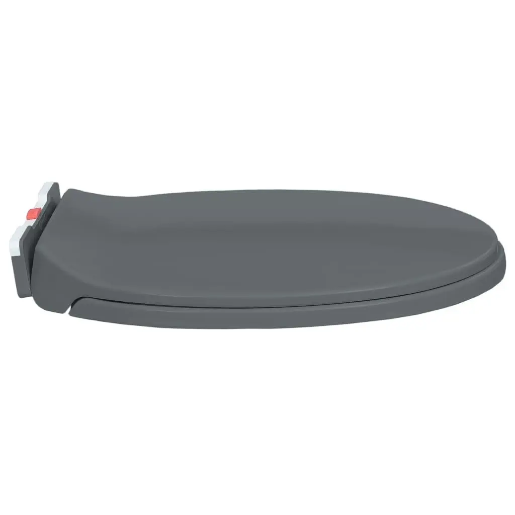 Soft-Close Toilet Seat Quick Release Grey Oval 145817