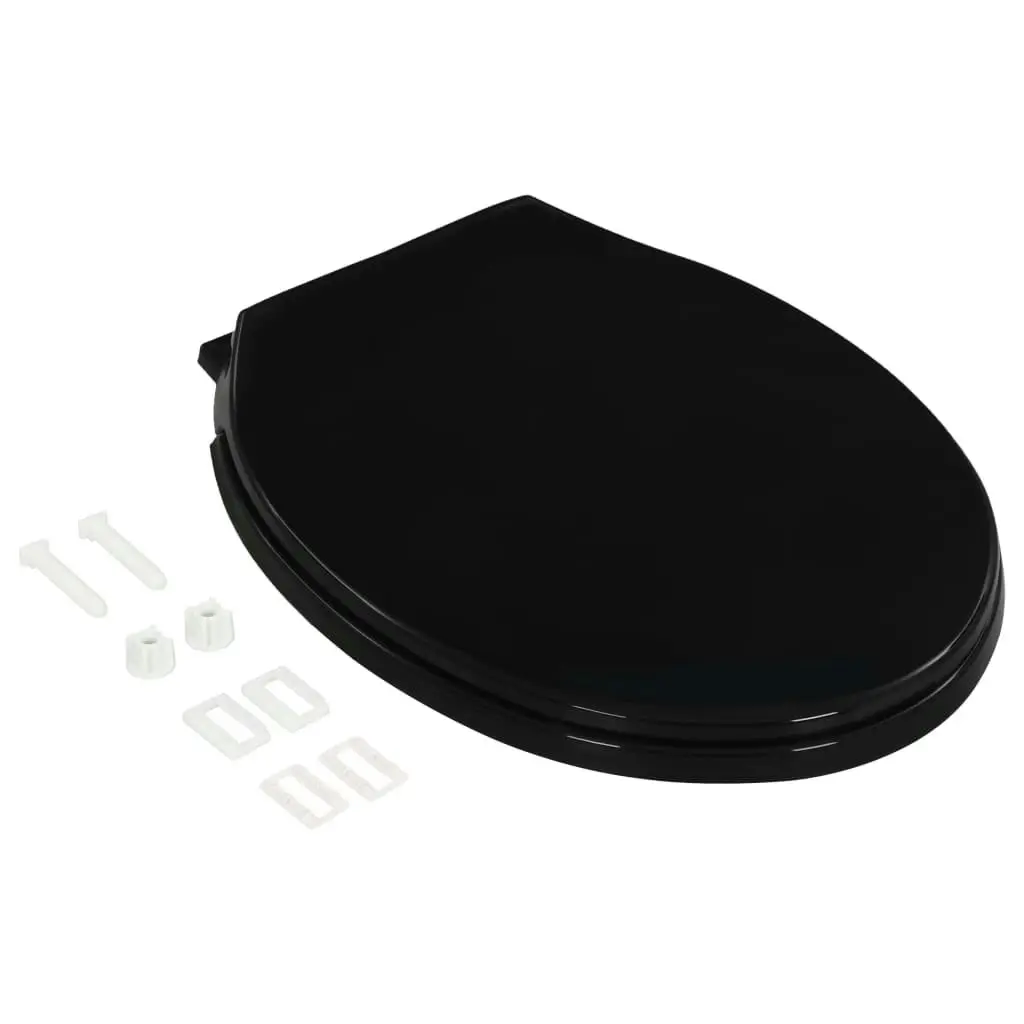 Soft-close Toilet Seat with Quick-release Design Black 145021