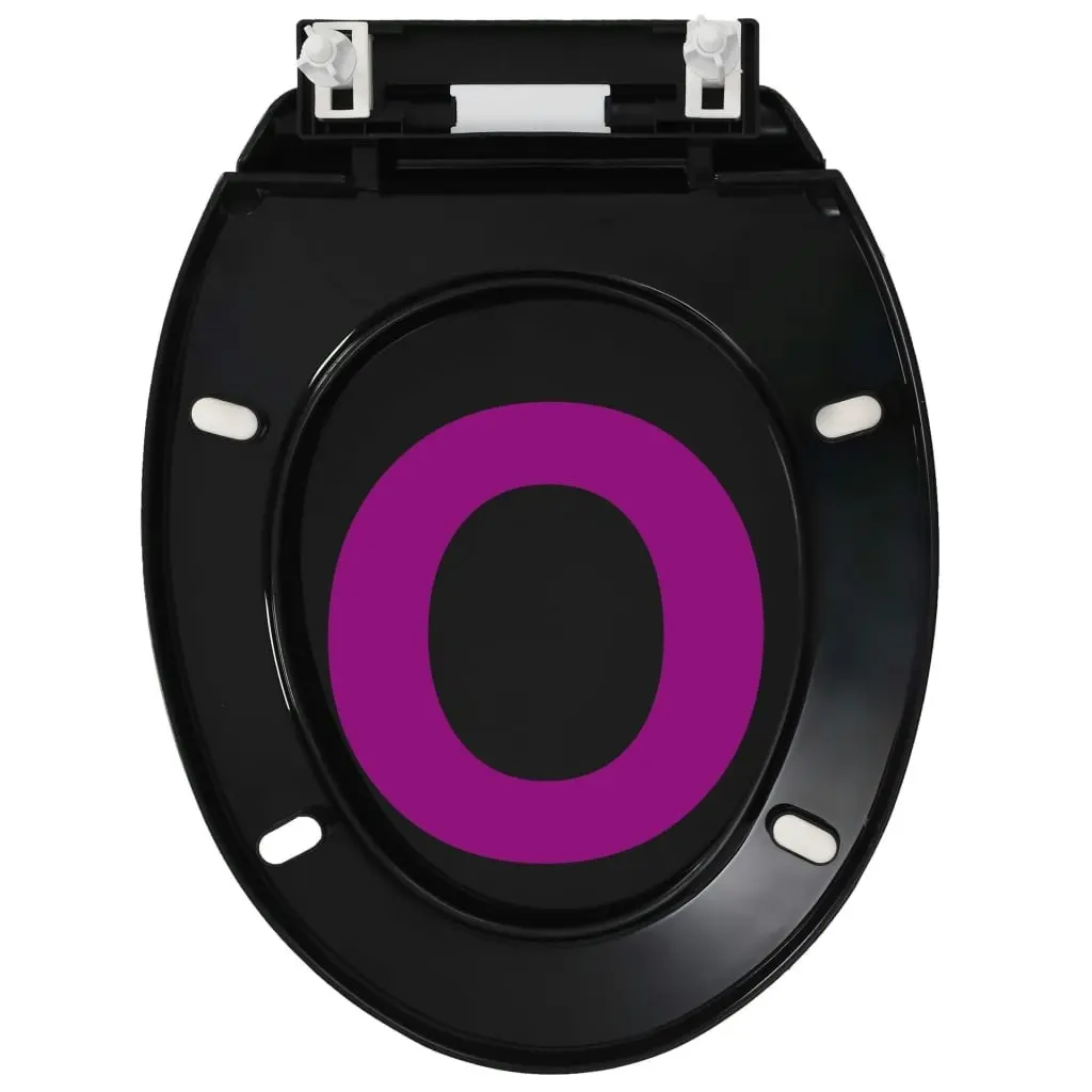 Soft-close Toilet Seat with Quick-release Design Black 145021