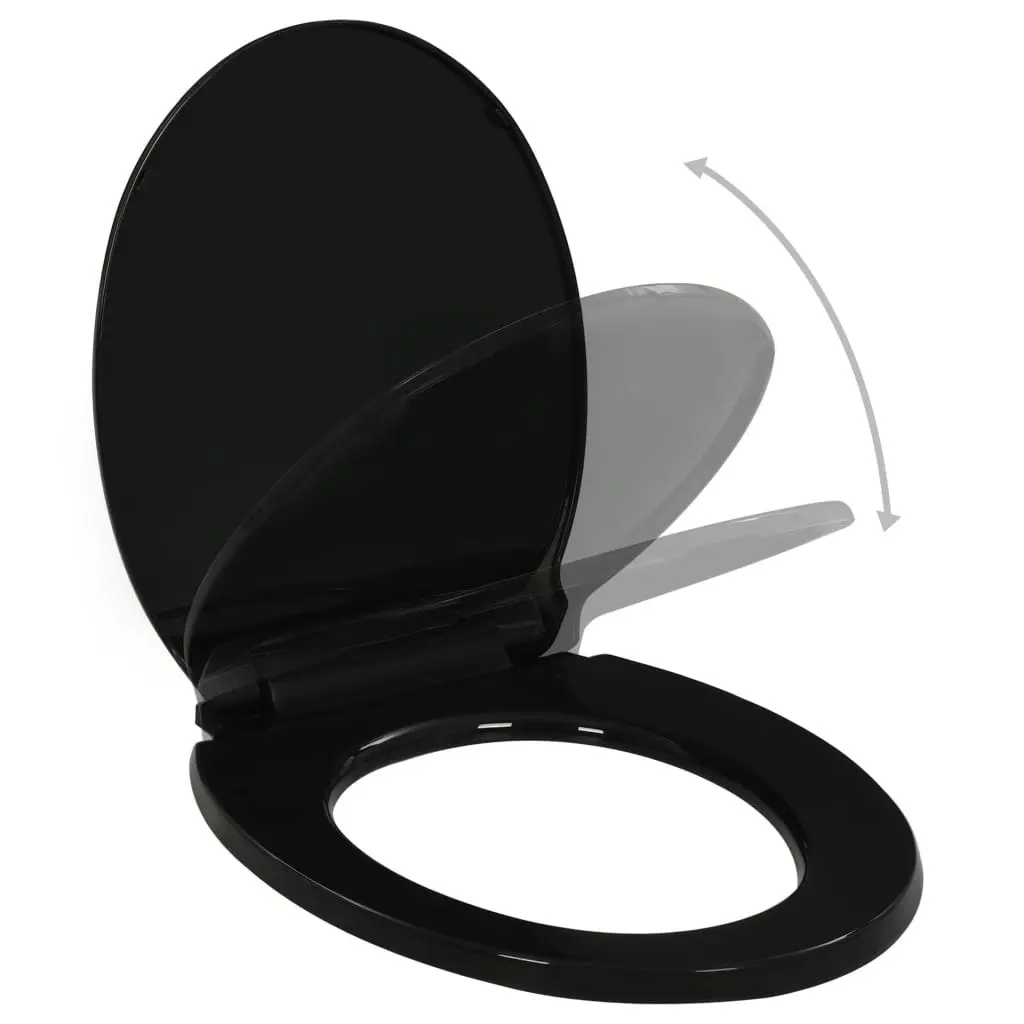 Soft-close Toilet Seat with Quick-release Design Black 145021