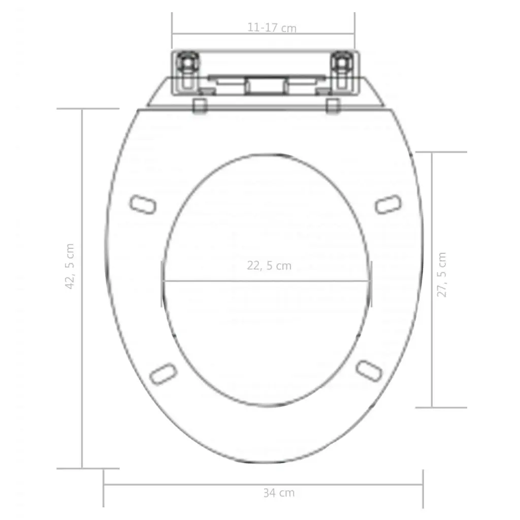 Soft-close Toilet Seat with Quick-release Design Black 145021