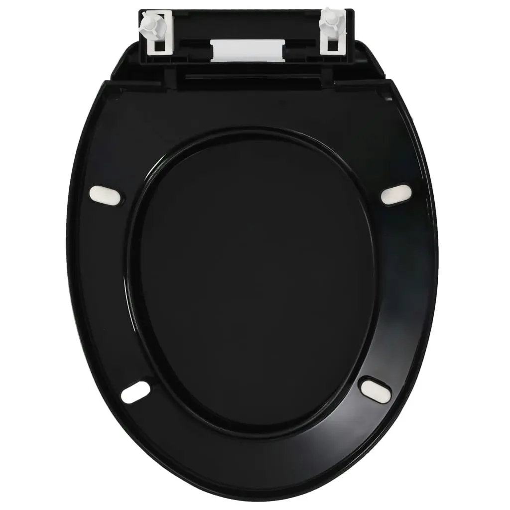 Soft-close Toilet Seat with Quick-release Design Black 145021