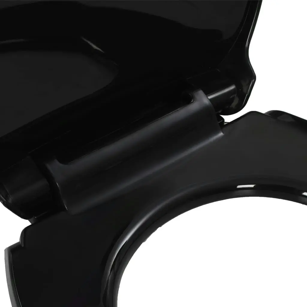 Soft-close Toilet Seat with Quick-release Design Black 145021