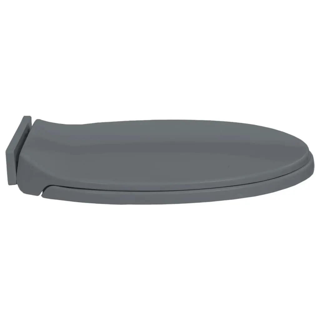 Soft-Close Toilet Seat Grey Oval 145816