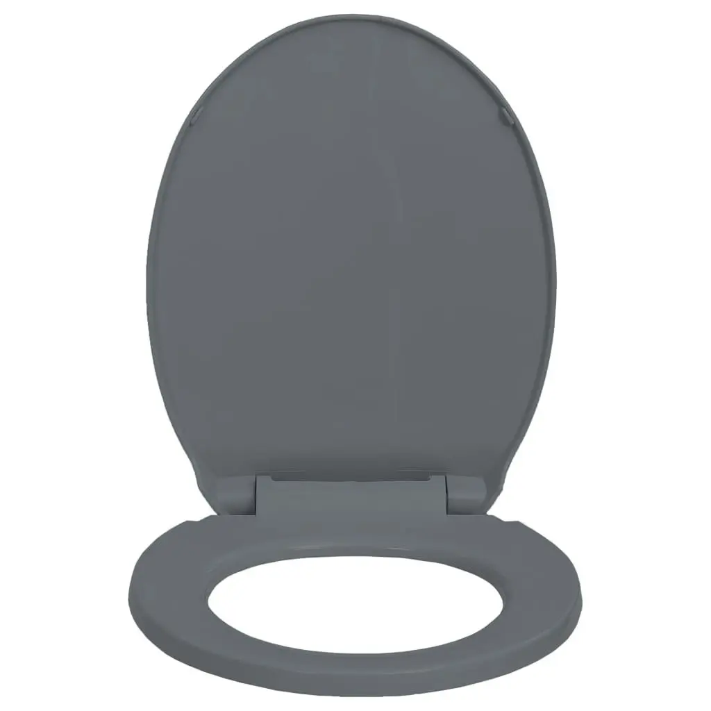 Soft-Close Toilet Seat Grey Oval 145816