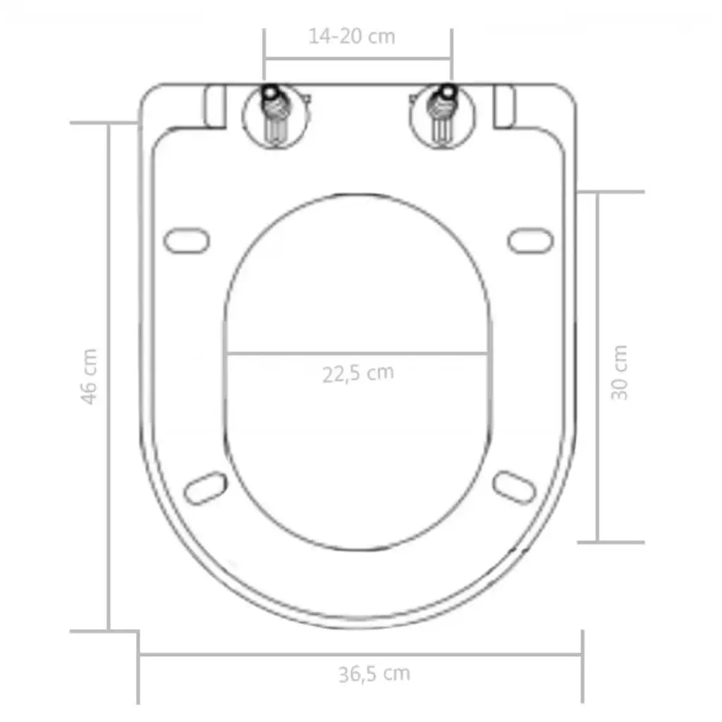 Soft-close Toilet Seat with Quick-release Design Black 145023