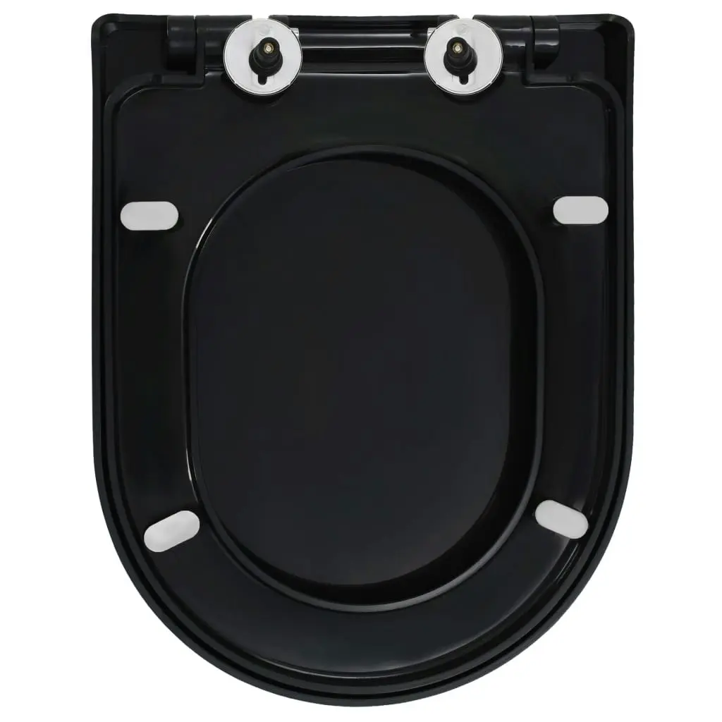 Soft-close Toilet Seat with Quick-release Design Black 145023