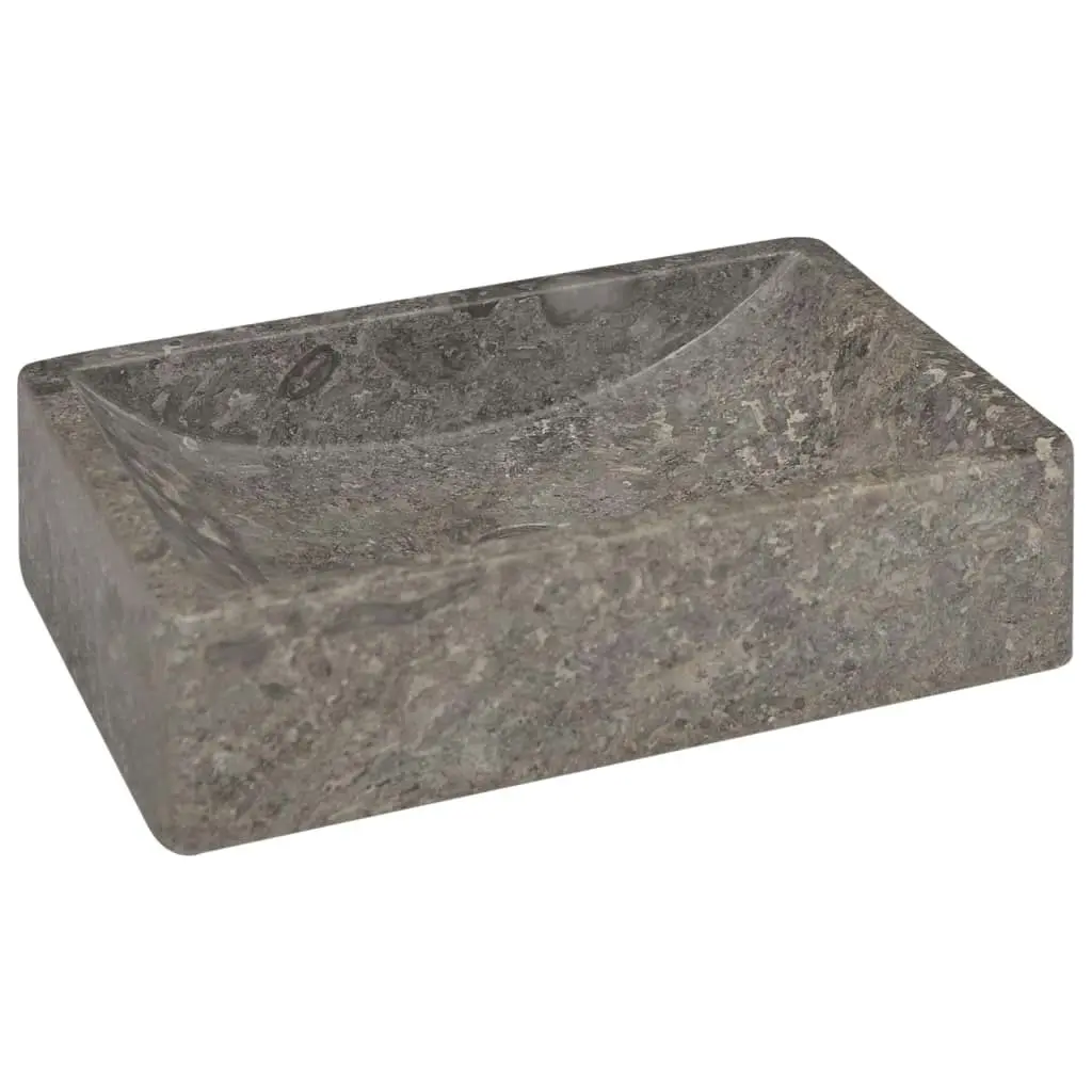 Sink 45x30x12 cm Marble High Gloss Grey 149156