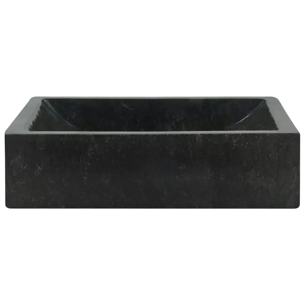 Sink 45x30x12 cm Marble High Gloss Black 142772