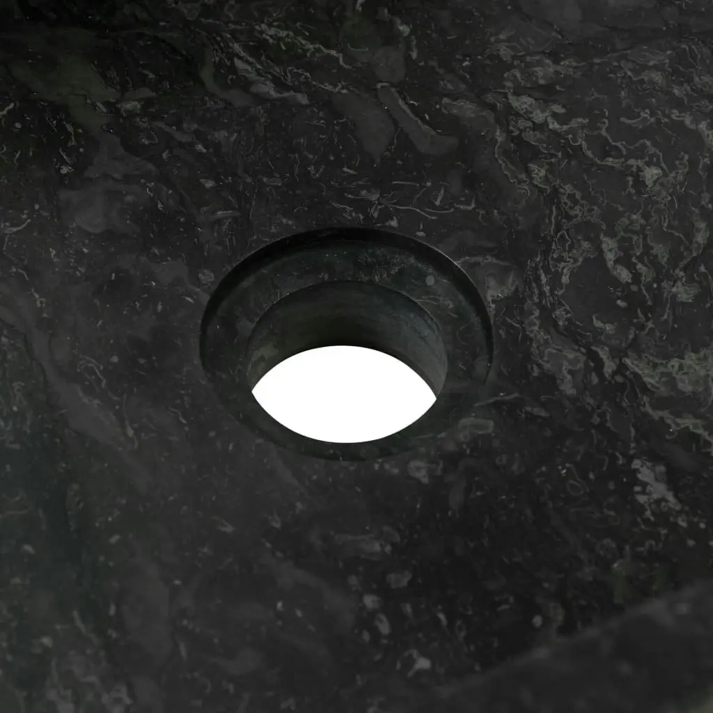 Sink 45x30x12 cm Marble High Gloss Black 142772