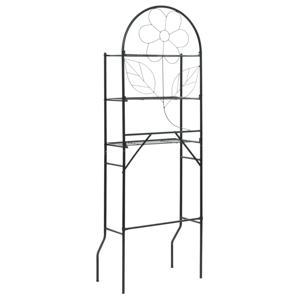 Toilet Rack Black 60x33x174 cm 246722