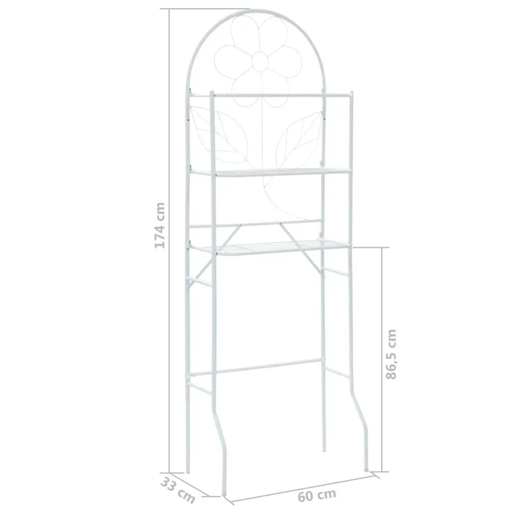 Toilet Rack White 60x33x174 cm 246723