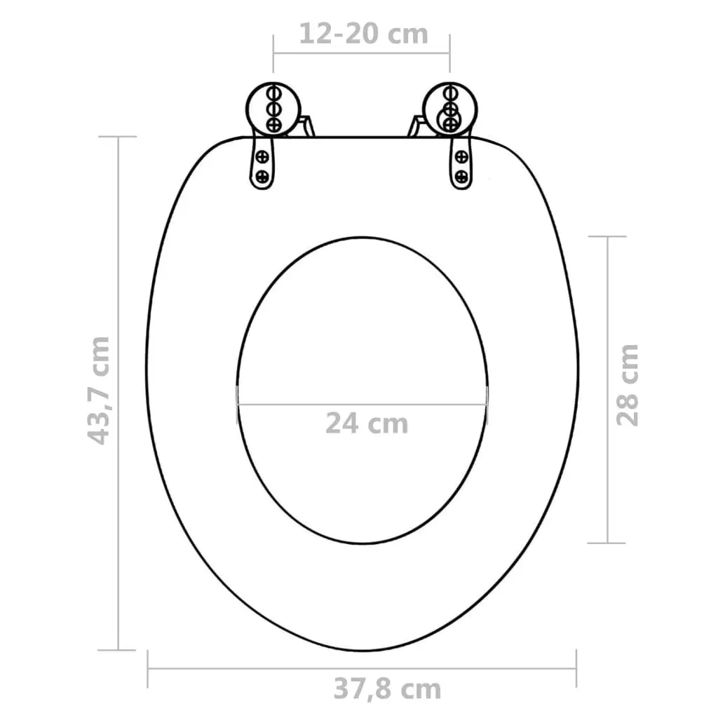 Toilet Seats with Lids 2 pcs MDF Dolphin 275912