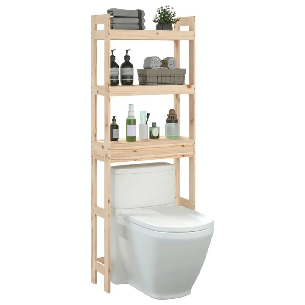 Toilet Rack 63x26x171 cm Solid Wood Pine 824658