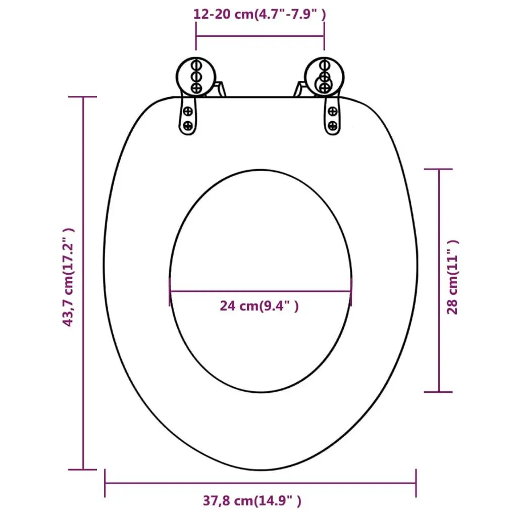 Toilet Seats with Lids 2 pcs MDF Old Wood 275913