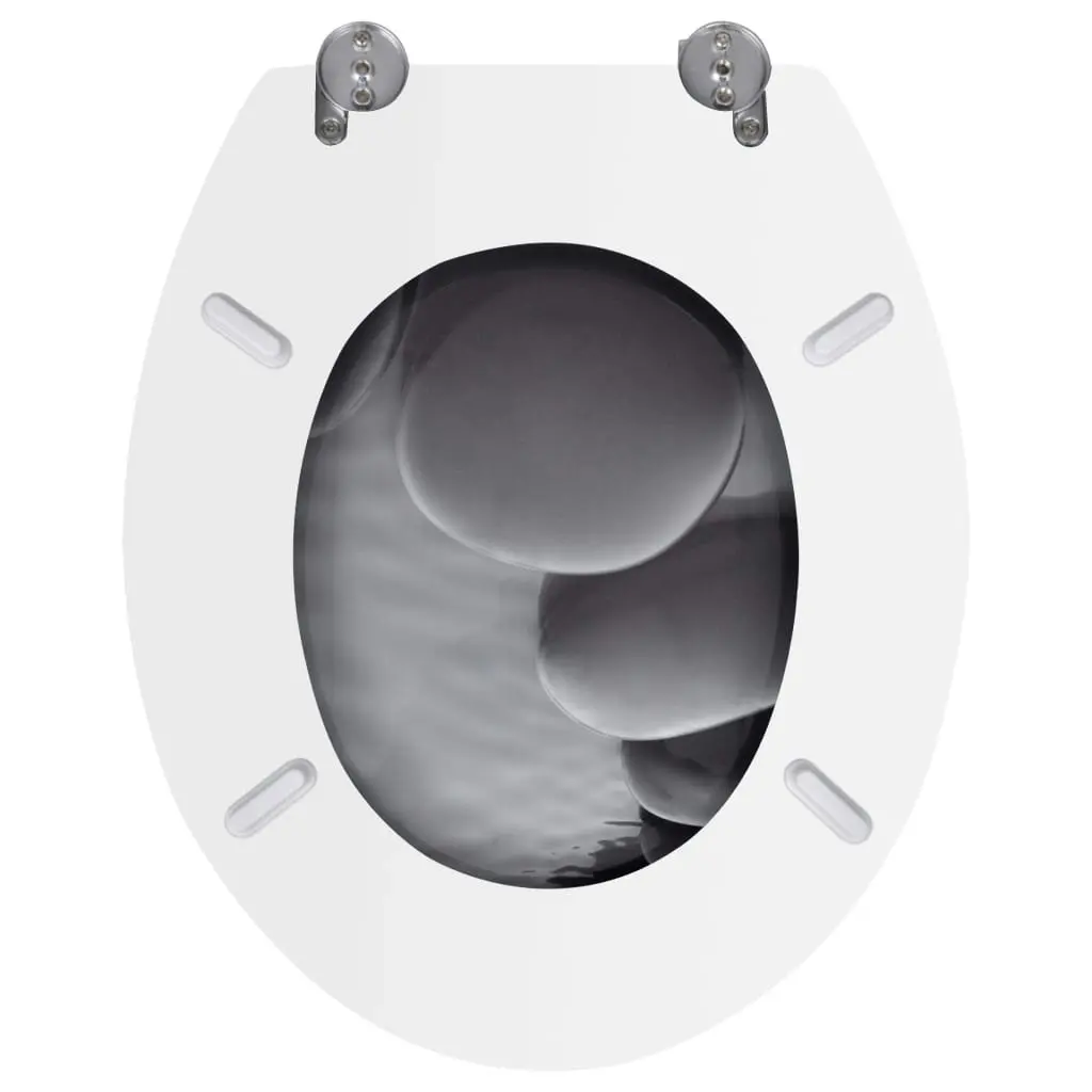 Toilet Seats with Lids 2 pcs MDF Stones 275910