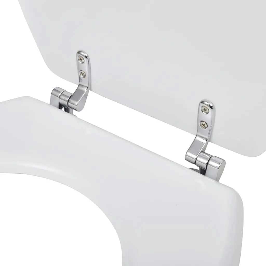 Toilet Seats with Lids 2 pcs MDF White 275907