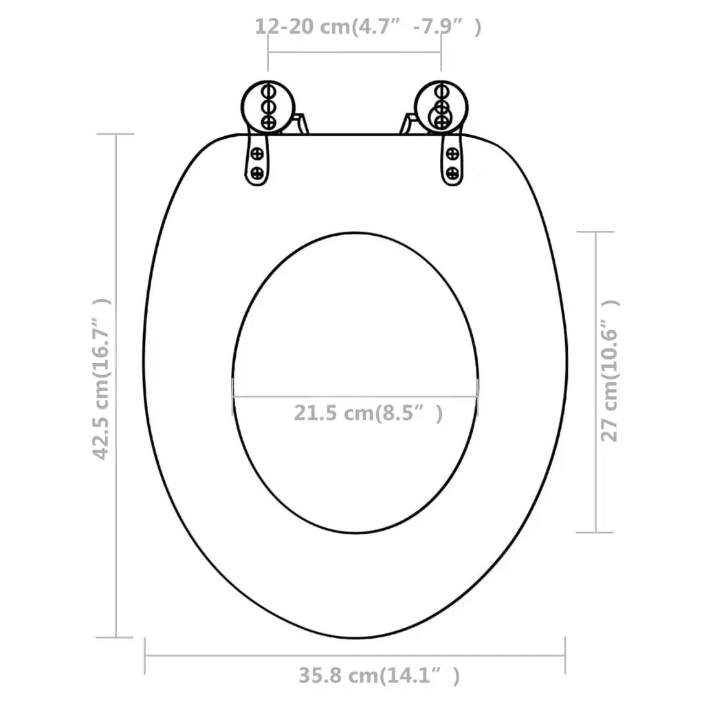 Toilet Seats with Lids 2 pcs MDF White 275907