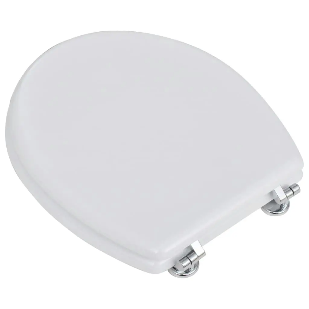 Toilet Seats with Lids 2 pcs MDF White 275907