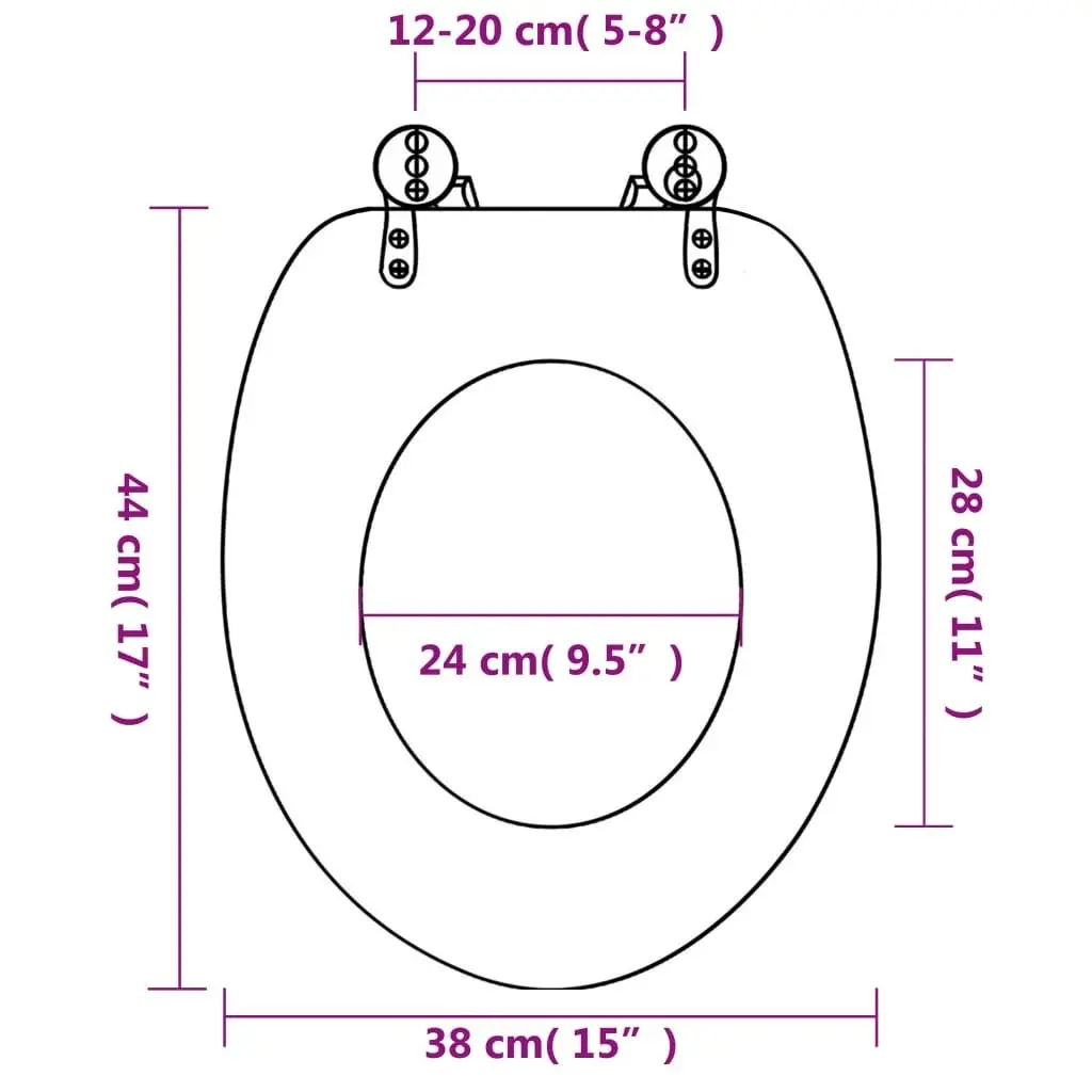 Toilet Seats with Lids 2 pcs MDF Sea Star 275911