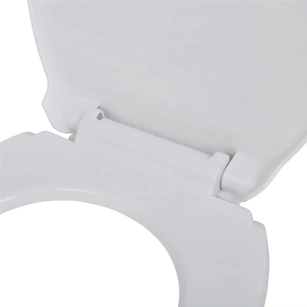 Toilet Seats with Soft Close Lids 2 pcs Plastic White 275927