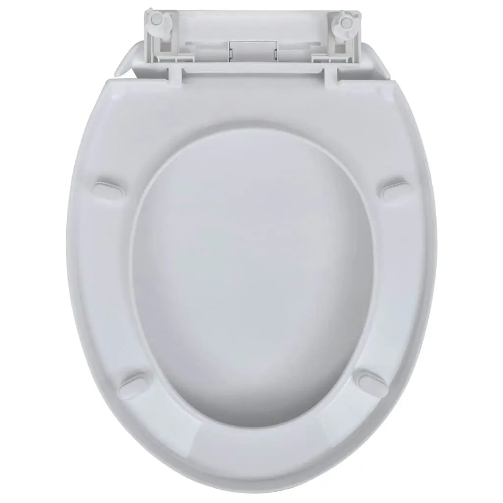 Toilet Seats with Soft Close Lids 2 pcs Plastic White 275927