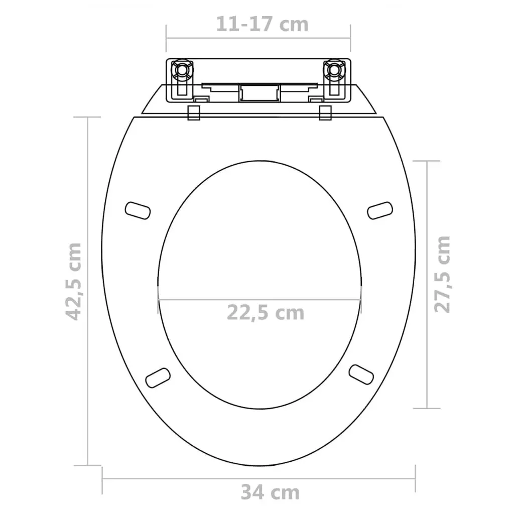 Toilet Seats with Soft Close Lids 2 pcs Plastic White 275927