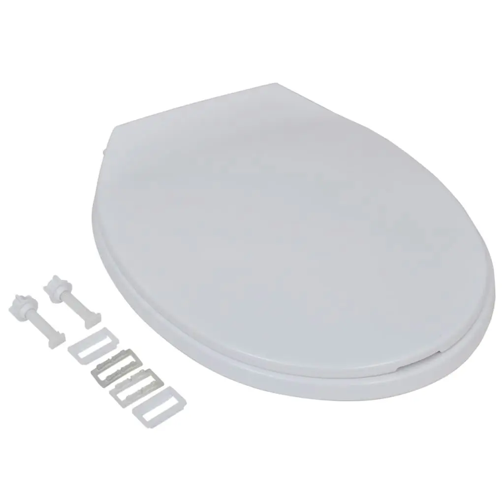 Toilet Seats with Soft Close Lids 2 pcs Plastic White 275927