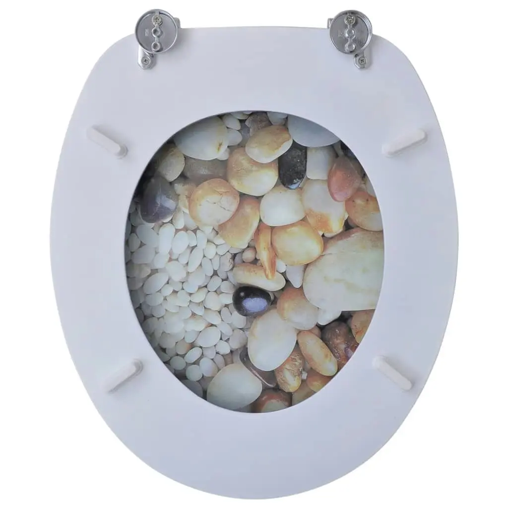 Toilet Seats with Hard Close Lids MDF Pebbles 141484